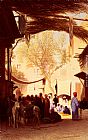 Charles Theodore Frere Canvas Paintings - A Market Place, Cairo